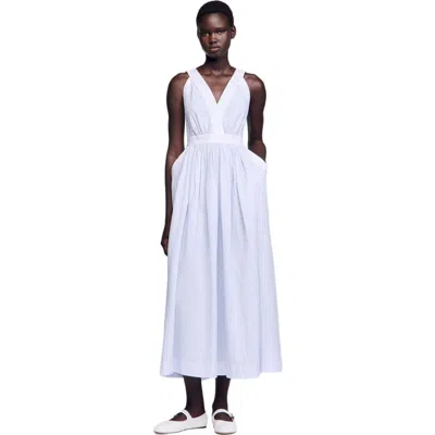 SANDRO SANDRO LONG STRIPED DRESS