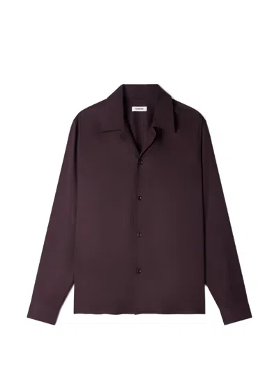 Sandro Long-sleeve Shirt In Brown