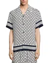 Sandro Printed Short-sleeve Shirt In Black
