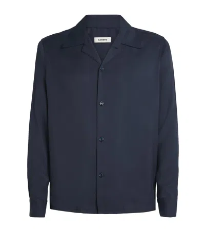 Sandro Loose-fit Shirt In Blue