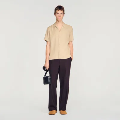 SANDRO LOOSE-FIT SHARK COLLAR SHIRT
