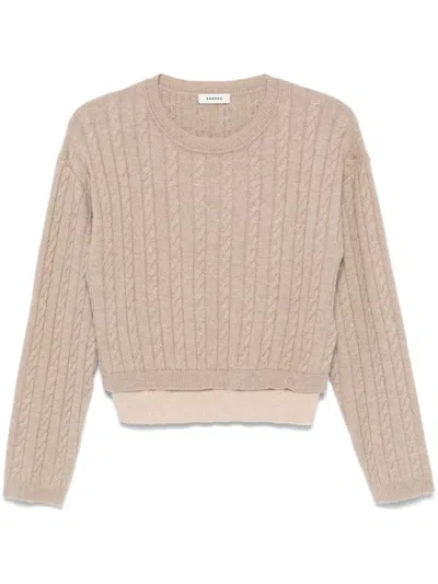 Sandro Louis Sweater In Naturels