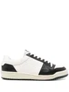 Sandro Low-top Leather Sneakers In White