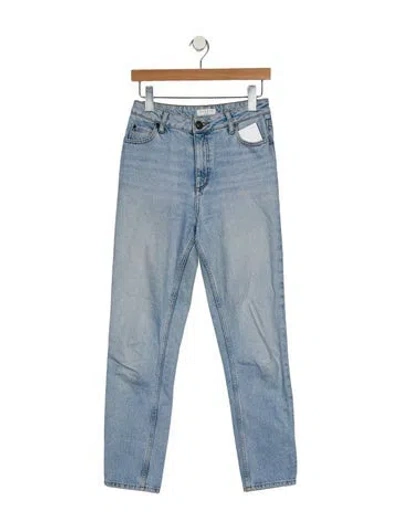 Pre-owned Sandro Low-rise Straight Leg Jeans In Blue