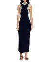 Sandro Velvet Embellished Maxi Dress In Black