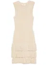 Sandro Lurex Mini Dress In Gold