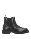Sandro Man Ankle Boots Black Size 9 Leather In Black