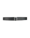 Sandro Man Belt Black Size 3 Bull Skin, Zamak In Black