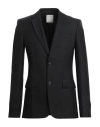 Sandro Man Blazer Midnight Blue Size 44 Wool In Black