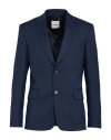 Sandro Man Blazer Midnight Blue Size 44 Wool In Blue