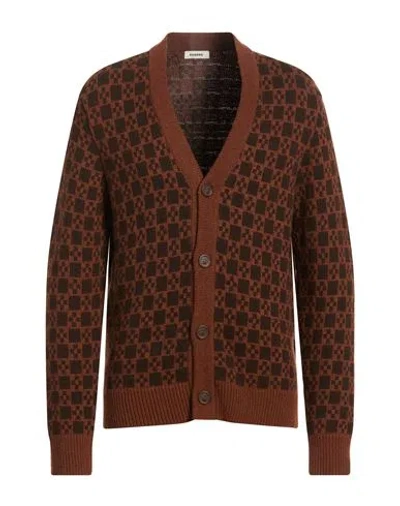 Sandro Man Cardigan Brown Size S Polyamide, Wool, Viscose, Cashmere