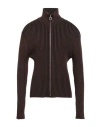 Sandro Man Cardigan Brown Size Xl Acrylic, Wool In Brown