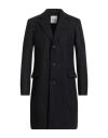 Sandro Man Coat Charcoal Size L Wool, Polyamide, Cashmere, Polyester In Black