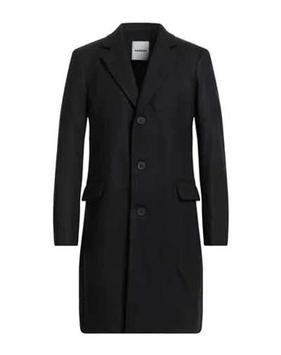 SANDRO SANDRO MAN COAT BLACK SIZE L WOOL, POLYAMIDE, CASHMERE