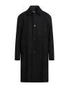 Sandro Man Coat Black Size Xl Virgin Wool, Cashmere In Black