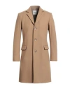 Sandro Man Coat Camel Size Xxl Wool, Polyamide, Cashmere In Sand