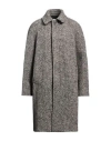 Sandro Man Coat Dark Brown Size Xl Virgin Wool In Brown