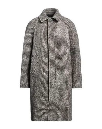 Sandro Man Coat Dark Brown Size Xl Virgin Wool