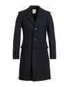 Sandro Man Coat Charcoal Size L Wool, Polyamide, Cashmere, Polyester In Blue