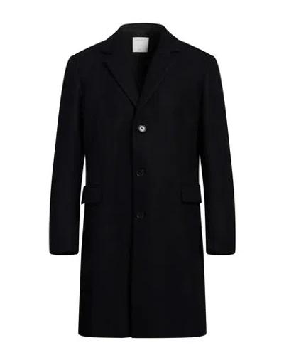 Sandro Man Coat Midnight Blue Size Xl Wool, Polyamide, Cashmere