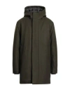 Sandro Man Coat Military Green Size Xl Wool, Polyamide, Cashmere