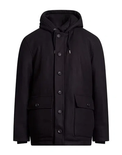 Sandro Man Coat Navy Size Xs Wool, Polyamide, Cashmere In Red