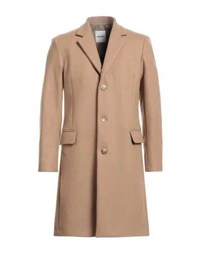 SANDRO SANDRO MAN COAT SAND SIZE M WOOL, POLYAMIDE, CASHMERE