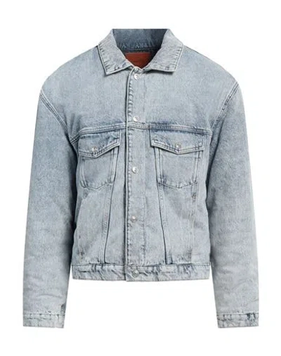 Sandro Man Denim Outerwear Blue Size L Cotton