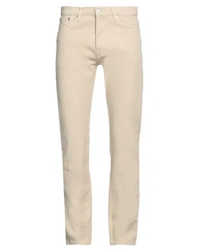 Sandro Man Denim Pants Beige Size 27 Cotton