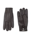Sandro Man Gloves Dark Brown Size Ii Lambskin In Brown