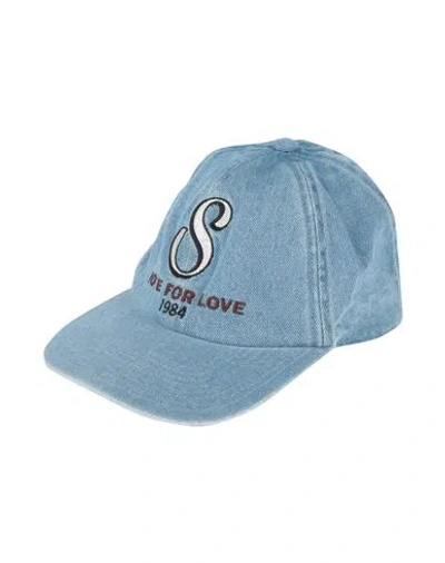 Sandro Man Hat Blue Size Onesize Cotton