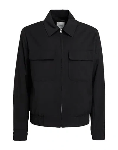 Sandro Crinkled Crepe Overshirt In Schwarz