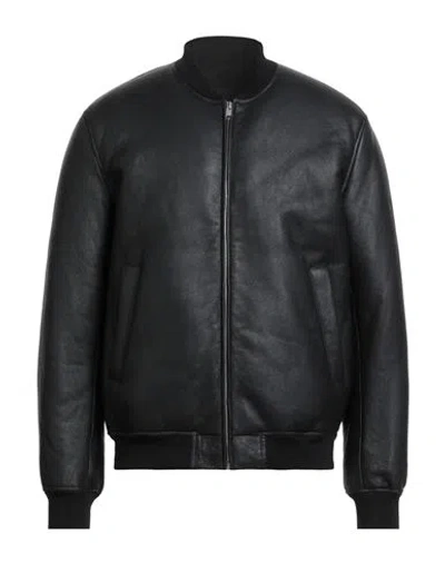 Sandro Man Jacket Black Size M Sheepskin