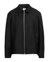 Sandro Man Jacket Black Size Xl Polyester, Virgin Wool In Black