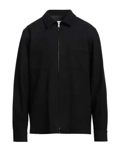 Sandro Man Jacket Black Size M Wool, Polyester, Polyamide, Silk