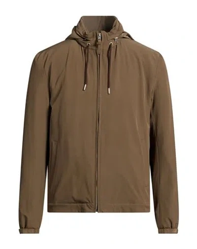 Sandro Man Jacket Khaki Size Xs Polyamide, Elastane In Beige