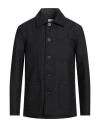 Sandro Man Jacket Midnight Blue Size L Polyester, Virgin Wool In Blue