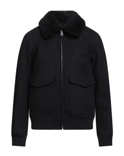 SANDRO SANDRO MAN JACKET MIDNIGHT BLUE SIZE XL WOOL, POLYAMIDE, CASHMERE, ACRYLIC, ELASTANE