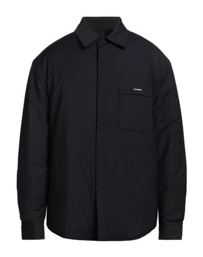 Sandro Man Shirt Midnight Blue Size Xl Wool, Polyester, Elastane