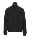 Sandro Man Jacket Midnight Blue Size Xs Cow Leather, Viscose, Polyamide