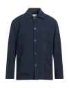 Sandro Man Denim Outerwear Navy Blue Size Xl Cotton In Navy Blue