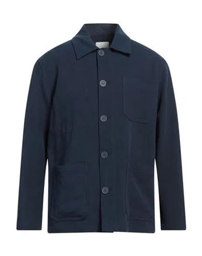 Sandro Man Denim Outerwear Navy Blue Size Xl Cotton