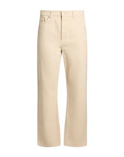 Sandro Man Jeans Beige Size 30 Cotton In Multi