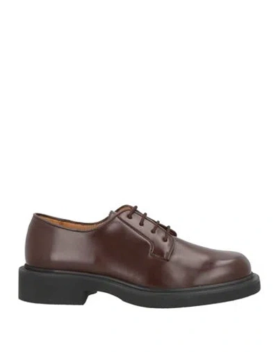 Sandro Man Lace-up Shoes Chocolate Brown Size 9 Leather