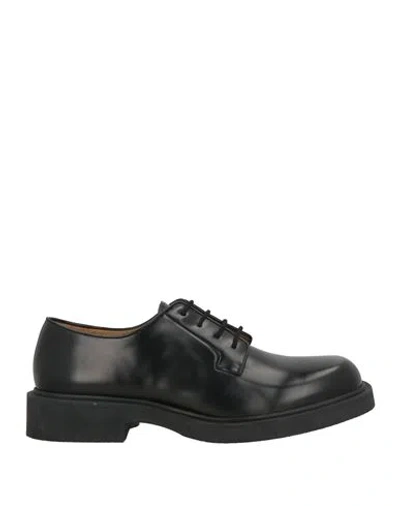 Sandro Man Lace-up Shoes Black Size 12 Leather