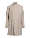 Sandro Man Overcoat & Trench Coat Sand Size Xxl Polyester, Wool, Polyurethane In Brown