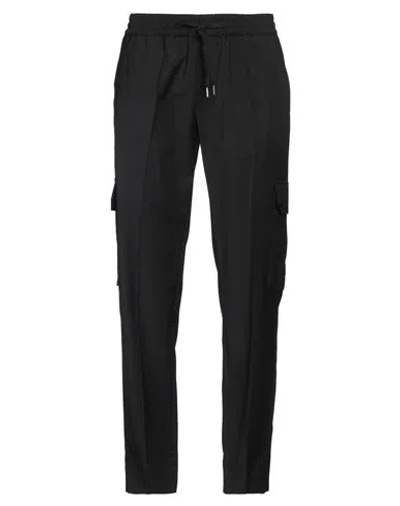 Sandro Man Pants Black Size 34 Wool, Polyester, Elastane