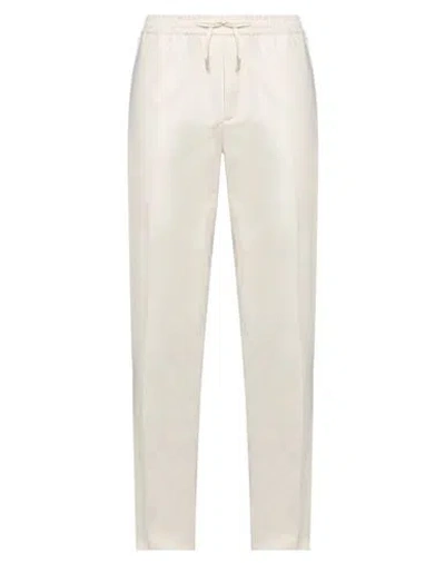Sandro Man Pants Cream Size 30 Cotton, Lyocell, Elastane In White