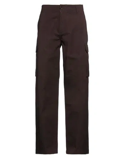 Sandro Man Pants Dark Brown Size 34 Cotton