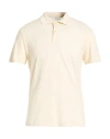 Sandro Man Polo Shirt Beige Size L Linen In White